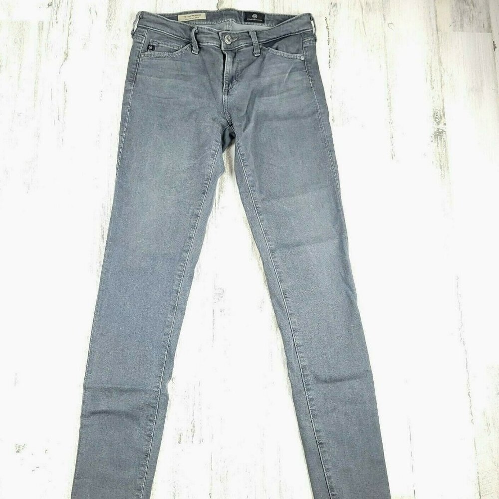 AG Adriano Goldschmied The Legging Super Skinny Ankle Gray Stretch Jeans Women’s